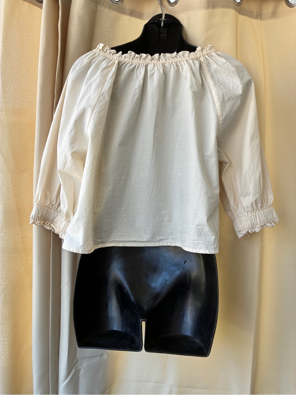 Apiece Apart Casa Organic Cotton Cream Top Sz S - Picture 4 of 9